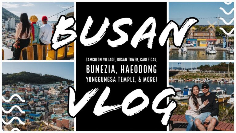 Busan Vlog: exploring gamcheon village, busan tower, riding the cable car, haedong temple & more